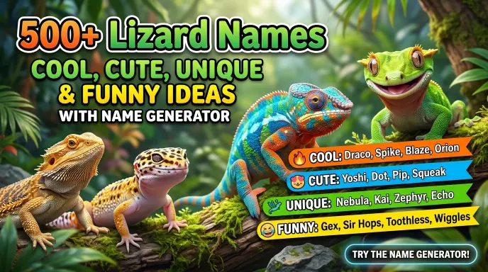 Lizard Names: Cool, Cute, Unique & Funny Ideas With Name Generator