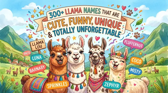 Llama Names That Are Cute, Funny, Unique & Totally Unforgettable