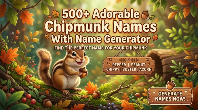 Adorable Chipmunk Names With Name Generator