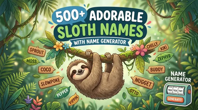 Adorable Sloth Names With Name Generator