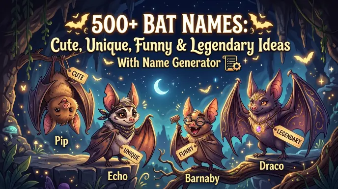 Bat Names: Cute, Unique, Funny & Legendary Ideas With Name Generator