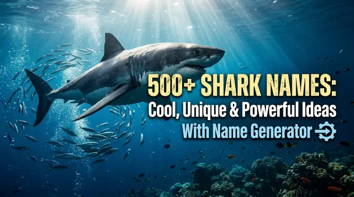 Shark Names: Cool, Unique & Powerful Ideas With Name Generator