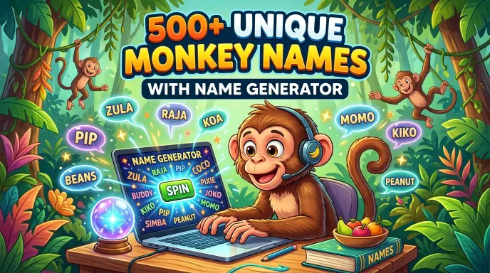 Unique Monkey Names With Name Generator
