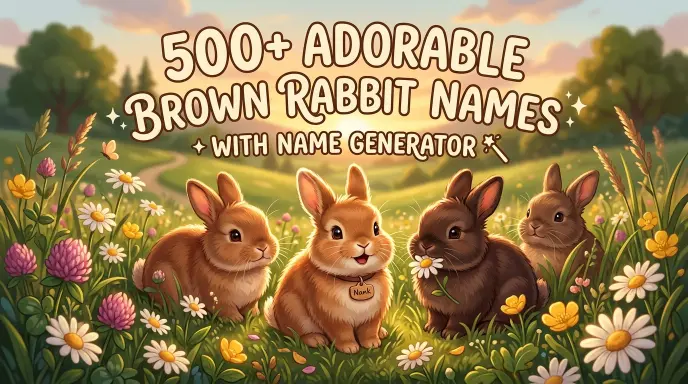 Adorable Brown Rabbit Names With Name Generator