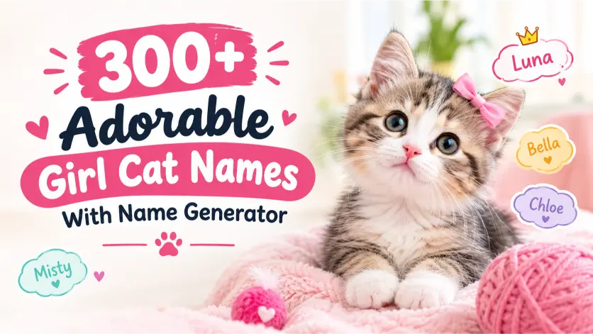 Adorable Girl Cat Names With Name Generator