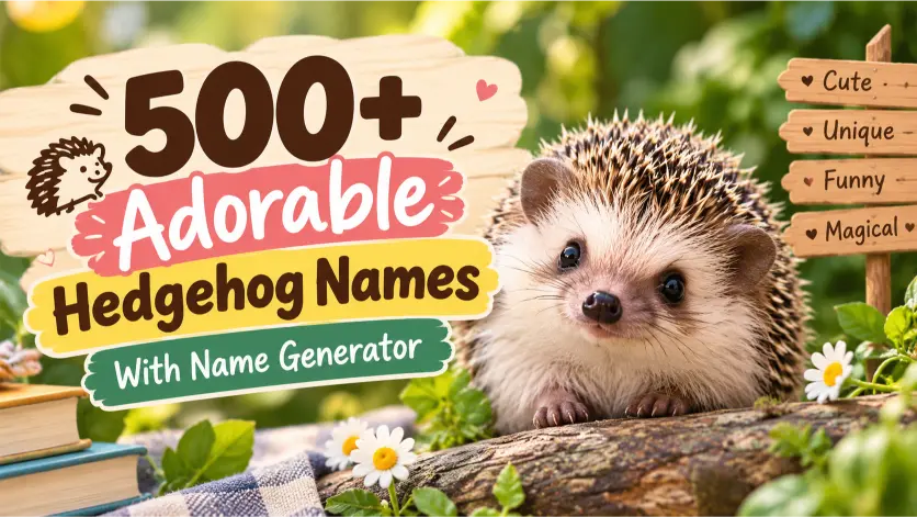 Adorable Hedgehog Names With Name Generator