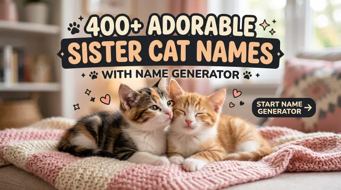 Adorable Sister Cat Names With Name Generator