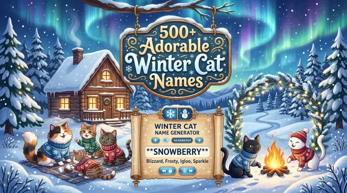 Adorable Winter Cat Names With Name Generator