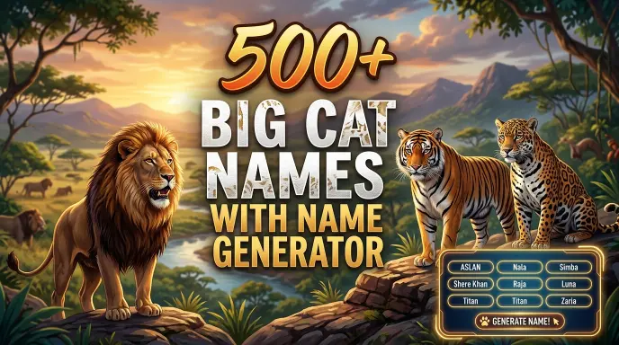 Big Cat Names With Name Generator