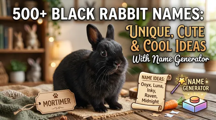 Black Rabbit Names: Unique, Cute & Cool Ideas With Name Generator