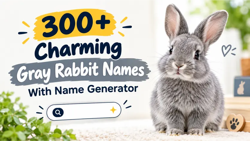 Charming Gray Rabbit Names With Name Generator