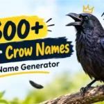 Clever Crow Names With Name Generator