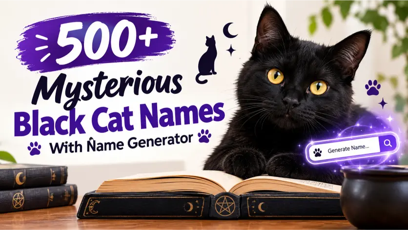 Mysterious Black Cat Names With Name Generator