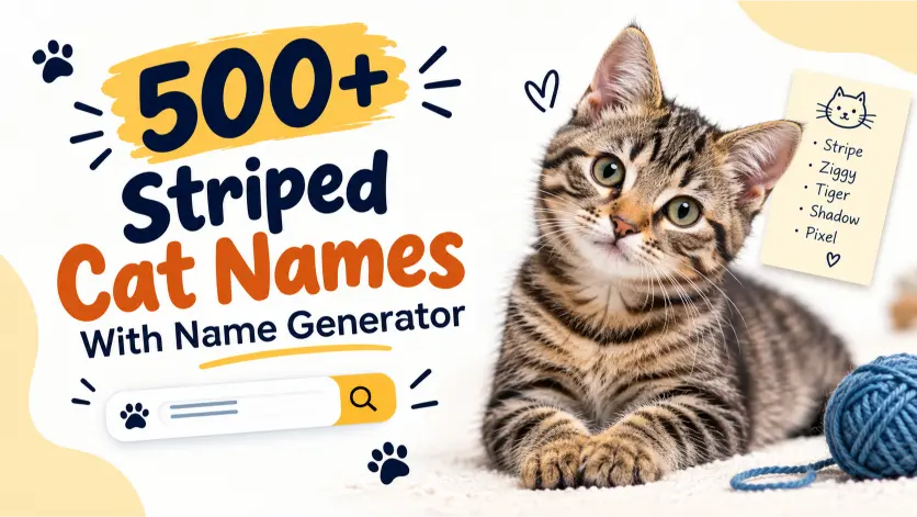 Striped Cat Names With Name Generator