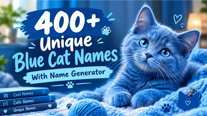 Unique Blue Cat Names With Name Generator