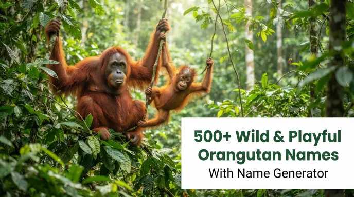 Wild Playful Orangutan Names With Name Generator